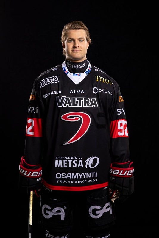 Game Worn -paita 25-26, Aaro Vidgren # 92